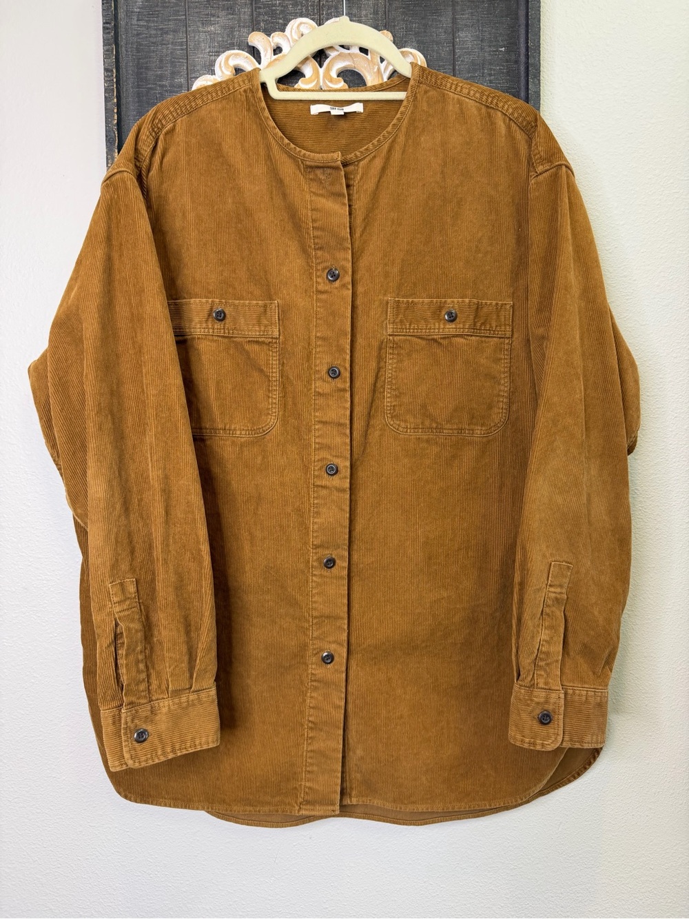 Uniqlo Corduroy 100% Cotton Long Shirt Jacket in Brown Women’s L